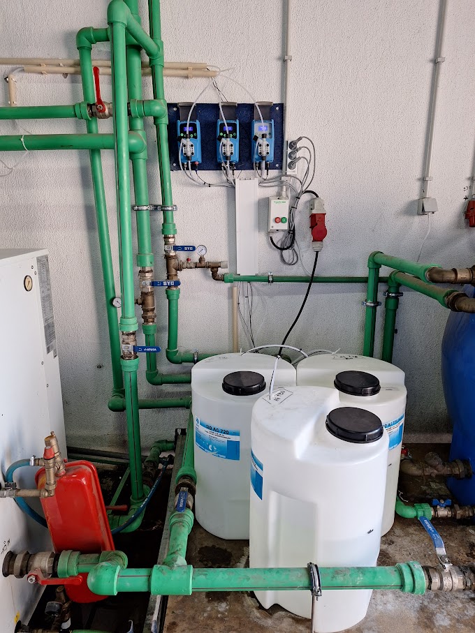 Sistema Refrigeração e tratamento Aguas Bombas Doseadoras
